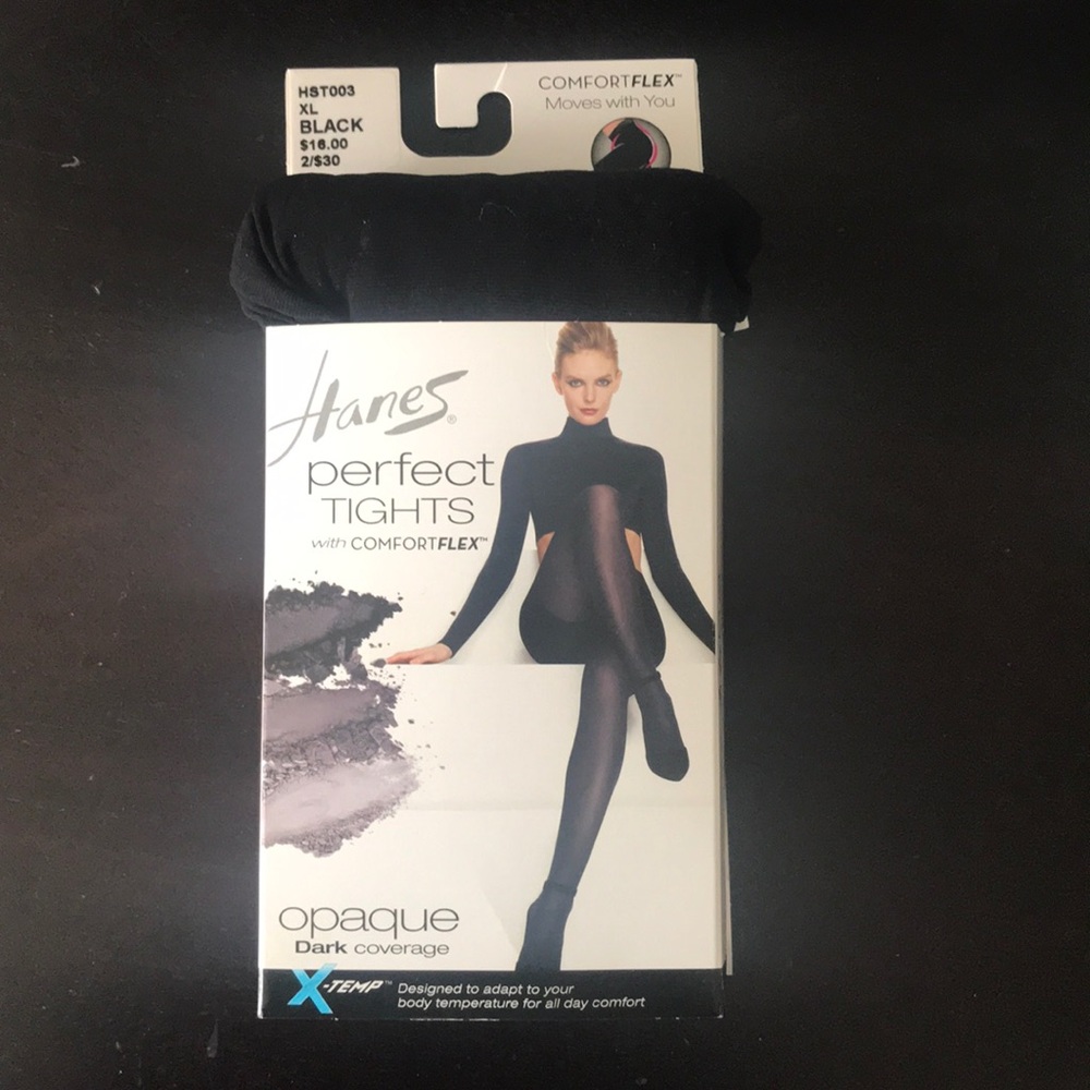 Hanes black tights